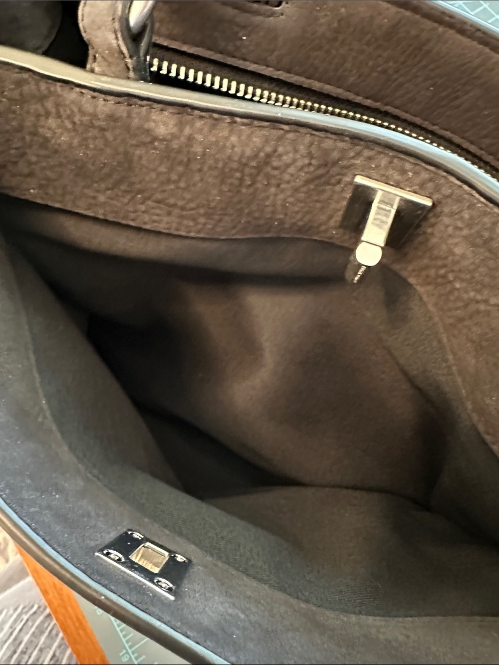 Rebecca Minkoff Black suede  Stud-Trimmed Women's Leather Tote - Picture 7 of 9